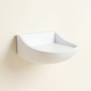 Ash Brook Wall-Mounted Cat Perch - White (synthetic illustration; no displayed measurements)