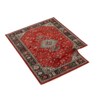 Heide Power Loom Red/Gray Rug