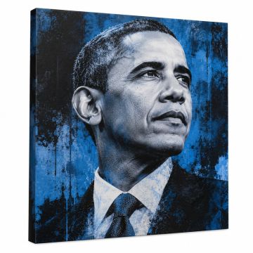 Icons , Heroes And Legends Barack Quote Photographic Print On Canvas