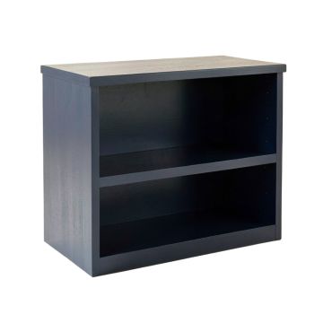 Oak Arc Low Bookcase - Navy