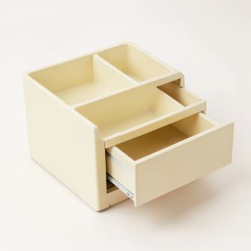 Willow Branch Empty Coffee-Station Organizer - Cream (synthetic illustration; no displayed measurements)