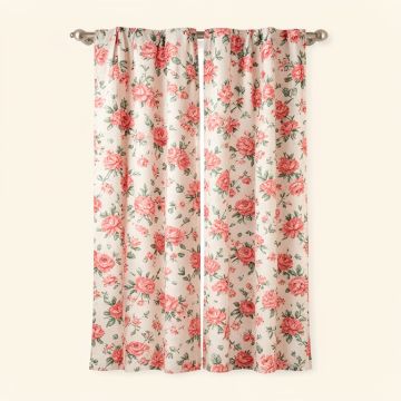 Mysliwiec Floral Twist Synthetic Solid Semi-Sheer Tab Top Single Curtain Panel (synthetic illustration; no displayed measurements)