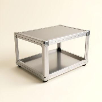 Trunk Aluminum Coffee Table With Storage (synthetic illustration; no displayed measurements)