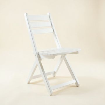 Sage Arc Folding Outdoor Chair - White (synthetic illustration; no displayed measurements)
