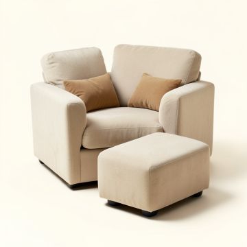 Mendonca Kids Sofa And Ottoman (synthetic illustration; no displayed measurements)