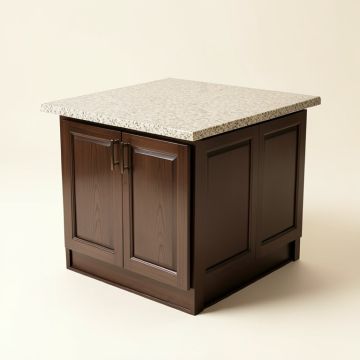 Rabin Kitchen Island Set With Granite Top (synthetic illustration; no displayed measurements)