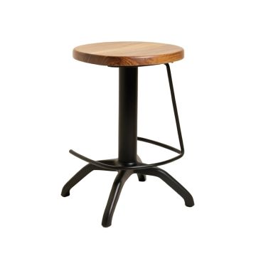 Elenora Swivel Solid Wood Bar & Counter Stool