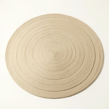Oak Branch Round Area Rug - Beige (synthetic illustration; no displayed measurements)