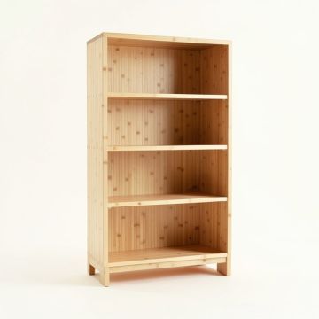 Cove Dell Freestanding Bookcase - Beige (synthetic illustration; no displayed measurements)