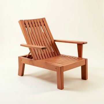 Maple Bend Outdoor Lounge Chair - Terracotta (synthetic illustration; no displayed measurements)