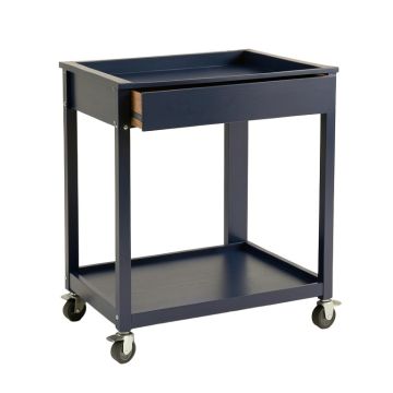 Hill Crest Empty Rolling Workshop Cart - Navy