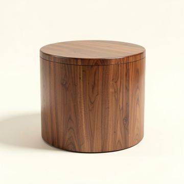 Celaya Solid Wood Drum Coffee Table (synthetic illustration; no displayed measurements)