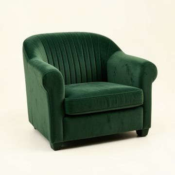 Cedar Falls Upholstered Armchair - Green (synthetic illustration; no displayed measurements)
