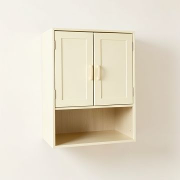 Oak Canyon Wall-Mounted Laundry Cabinet - Cream (synthetic illustration; no displayed measurements)