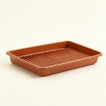 Alder Canyon Empty Under-Desk Cable Tray - Terracotta (synthetic illustration; no displayed measurements)
