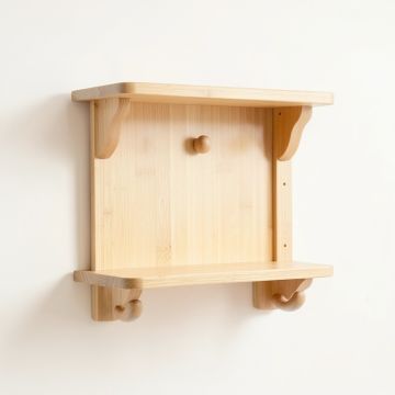 Ash Canyon Wall-Mounted Entryway Organizer Shelf - Beige (synthetic illustration; no displayed measurements)