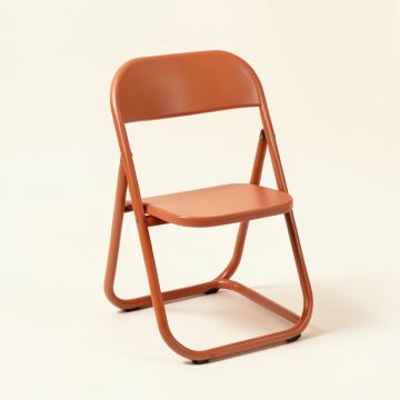Alder Branch Folding Outdoor Chair - Terracotta (synthetic illustration; no displayed measurements)
