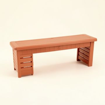 Flint Bend Narrow Outdoor Storage Bench - Terracotta (synthetic illustration; no displayed measurements)