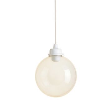 Hazel Canyon Pendant Light Suspended From One Plain Cable - White