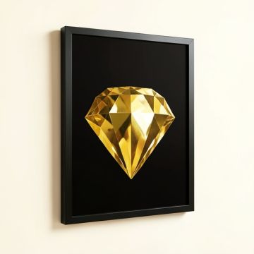 Gold Diamond Graphic Art (synthetic illustration; no displayed measurements)