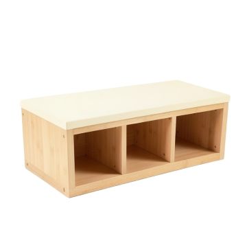 Cove Dell Shoe Storage Bench - Cream