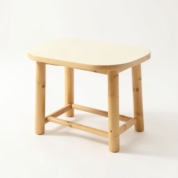 Laurel Bridge Compact Balcony Table - Cream (synthetic illustration; no displayed measurements)