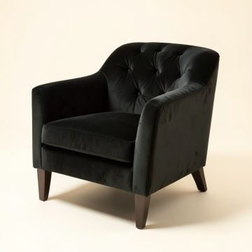 Claudie 26 '' Wide Tufted Velvet Side Chair (synthetic illustration; no displayed measurements)