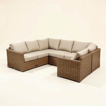 Cassville Big Size 12-Piece Rattan Sectional Seating Group With Cushions (synthetic illustration; no displayed measurements)