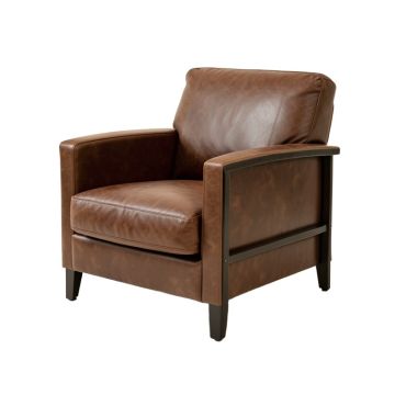 Gaines 25 '' Wide Top Grain Leather Armchair