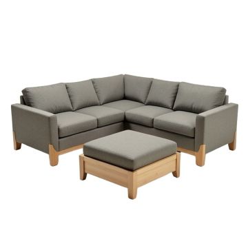 Okeefe 120 '' Wide Reversible Modular Corner Sectional With Ottoman