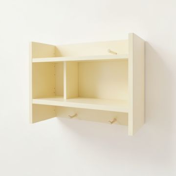 River Bridge Wall-Mounted Entryway Organizer Shelf - Ivory (synthetic illustration; no displayed measurements)