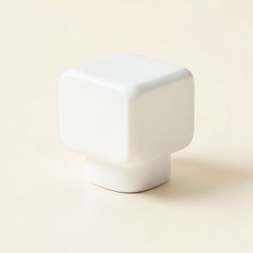 Olive Arc Cabinet Knob Without Packaging - White (synthetic illustration; no displayed measurements)