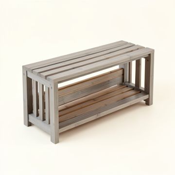 Vale Crest Shoe Storage Bench - Gray (synthetic illustration; no displayed measurements)