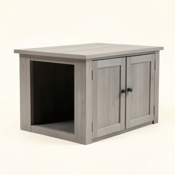 Elm Falls Empty Furniture-Style Litter Enclosure - Gray (synthetic illustration; no displayed measurements)