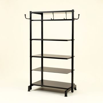 33 '' W With 4 Shelves And 2 Hanging Rods Garment Rack (synthetic illustration; no displayed measurements)