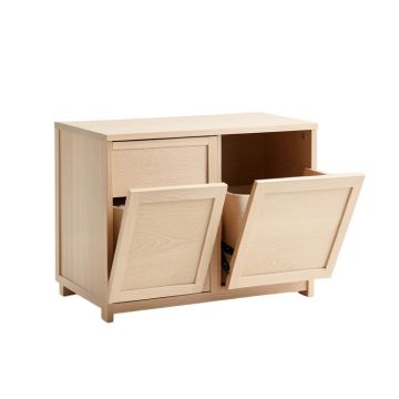 Glen Crest Freestanding Pull-Out Hamper Cabinet - Beige