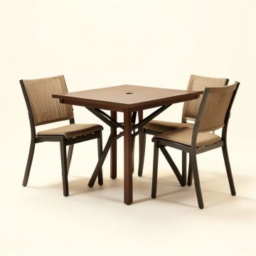 Longcroft 3 Piece Outdoor Bistro Set (synthetic illustration; no displayed measurements)