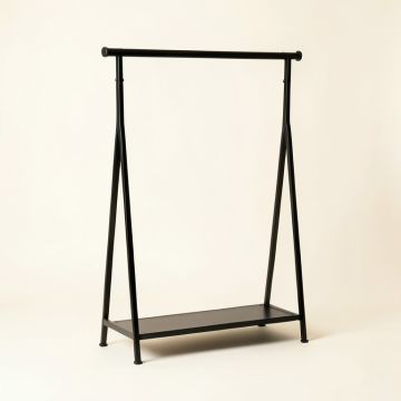 Pine Crest Empty Garment Rack - Black (synthetic illustration; no displayed measurements)