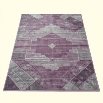 Aftan Geometric Purple/Gray Area Rug (synthetic illustration; no displayed measurements)