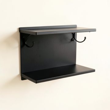 Summit Crossing Wall-Mounted Entryway Organizer Shelf - Black (synthetic illustration; no displayed measurements)