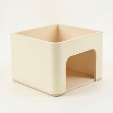 Slate Dale Empty Furniture-Style Litter Enclosure - Cream (synthetic illustration; no displayed measurements)