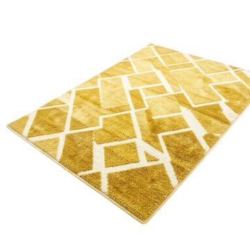 Hegwood Geometric Shag Yellow Area Rug