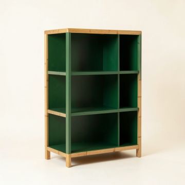 Brook Brook Freestanding Bookcase - Green (synthetic illustration; no displayed measurements)