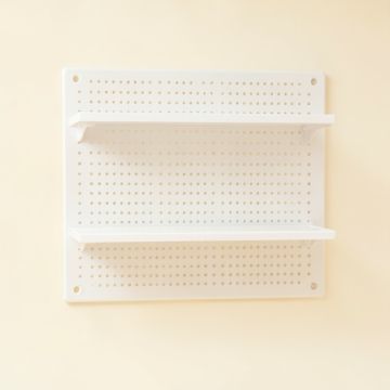Slate Dell Empty Wall-Mounted Tool Organizer Panel - White (synthetic illustration; no displayed measurements)