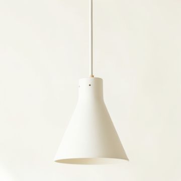 Stone Canyon Pendant Light Suspended From One Plain Cable - White (synthetic illustration; no displayed measurements)