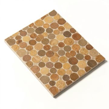 Lucente Circle Mosaic Tile In Ambrato (synthetic illustration; no displayed measurements)
