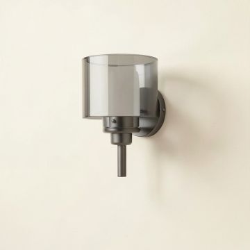 Alder Crossing Wall Sconce Mounted On A Plain Wall - Gray (synthetic illustration; no displayed measurements)