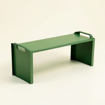 Alder Bridge Narrow Outdoor Storage Bench - Green (synthetic illustration; no displayed measurements)