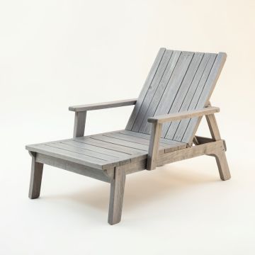 Wren Bend Outdoor Lounge Chair - Gray (synthetic illustration; no displayed measurements)