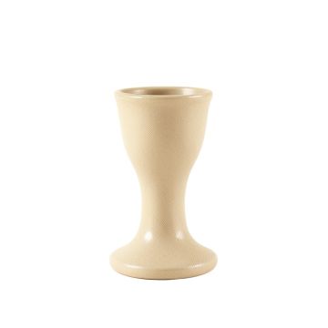 Fern Bend Empty Candle Holder - Beige